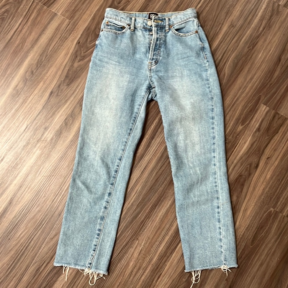 cropped flared denim